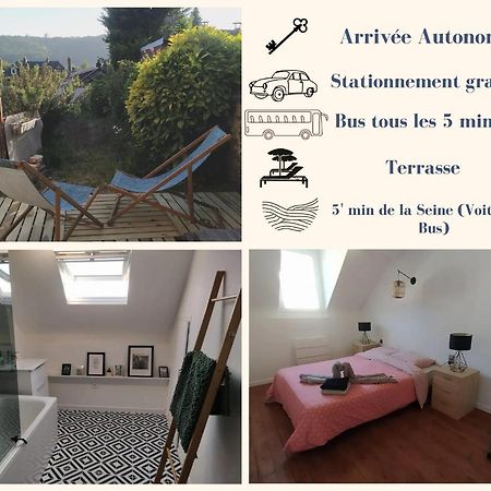Le Nid Normand Avec Terrasse - Stationnement Facile Et Gratuit - 5 Min Seine Apartment Deville-les-Rouen ภายนอก รูปภาพ